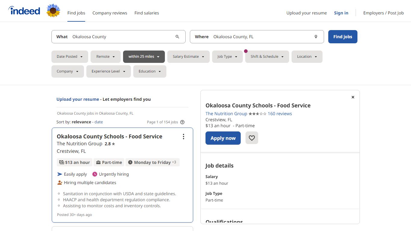 Okaloosa County jobs in Okaloosa County, FL - Indeed